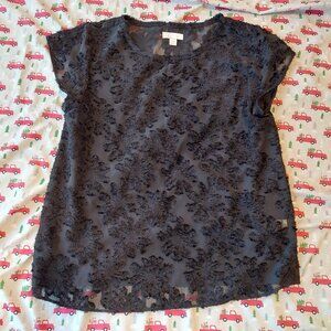 14th & Union Floral Sheer Women's XS shirt